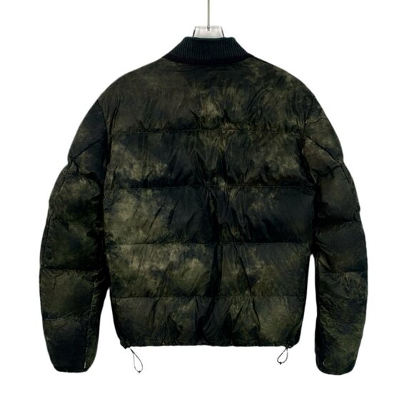 Maglia Knit 48 Green Tie-Dye Puffer Jacket With Ribbed Collar & Zip Pockets - Picture 2 of 8